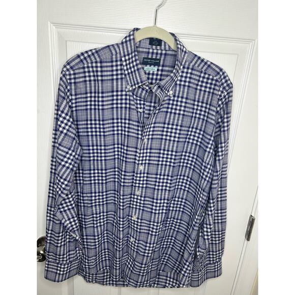 Peter Millar Size Large Summer Chambray 100% Cotton Vintage - Picture 1 of 6